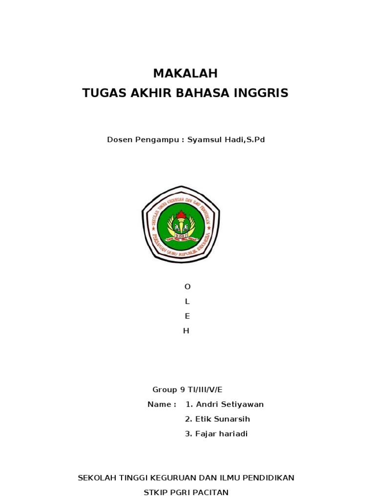 Makalah Bahasa Inggris Ok Verb Adjective