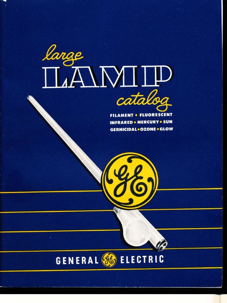 GE 1953 Lamp Catalog Fluorescent Lamp Incandescent Light Bulb