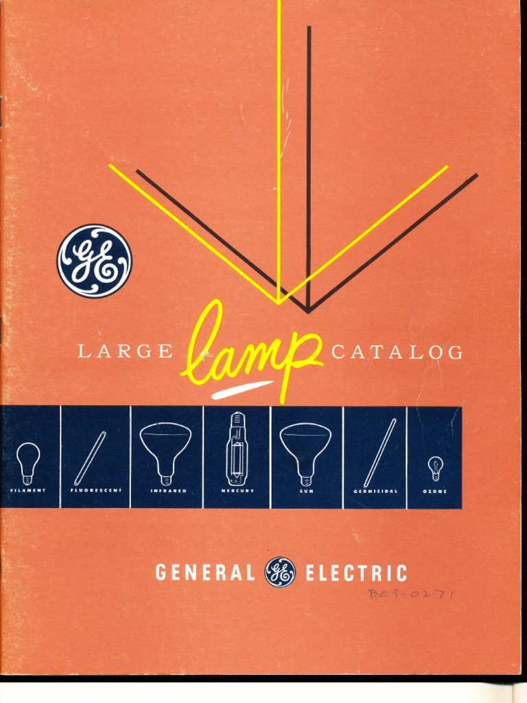 GE 1954 Lamp Catalog PDF Incandescent Light Bulb Fluorescent Lamp