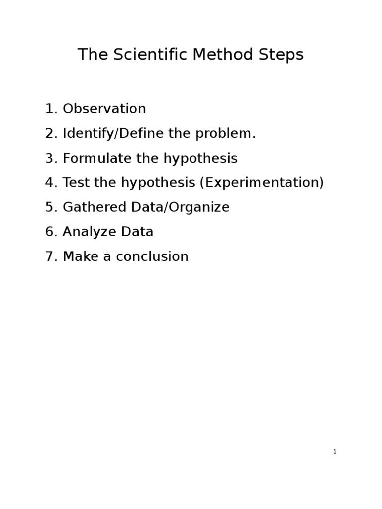 The scientific method steps pdf