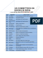 Various Committees on Banking