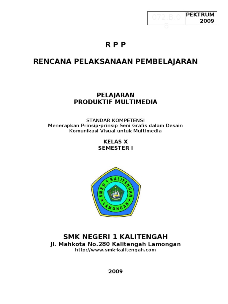 072B08 RPP Menerapkan Prinsip Prinsip Seni Grafis Dalam Desain