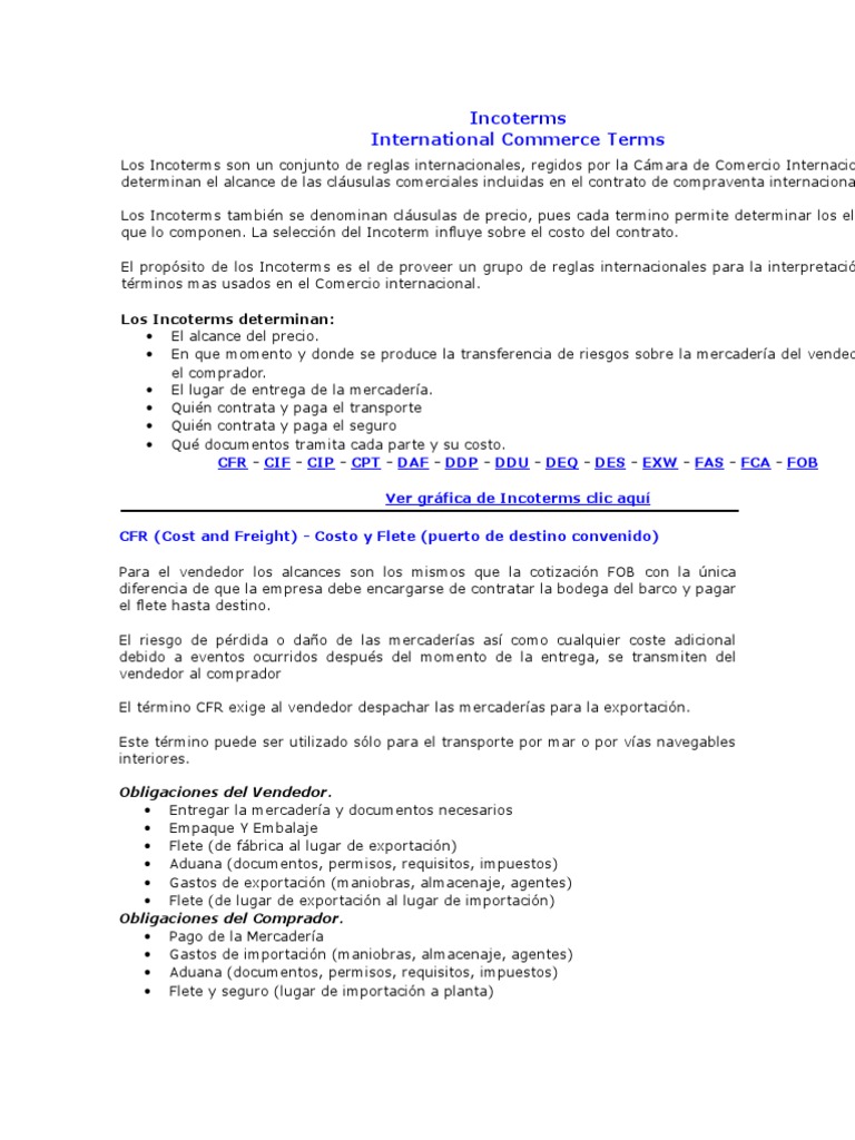 Guía Completa de Incoterms 2023 | PDF | Servicios (economía) | Comercio