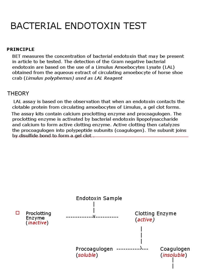 Bacterial Endotoxin Test Overview | PDF