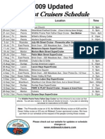 2009 Midwest Cruisers Schedule