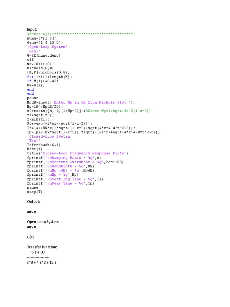 Input:: %enter G(S) | PDF