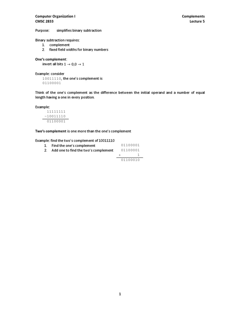 2's Complement Samples | PDF | Teaching Methods & Materials