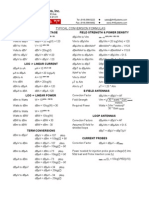 Typical Conversion Formulas