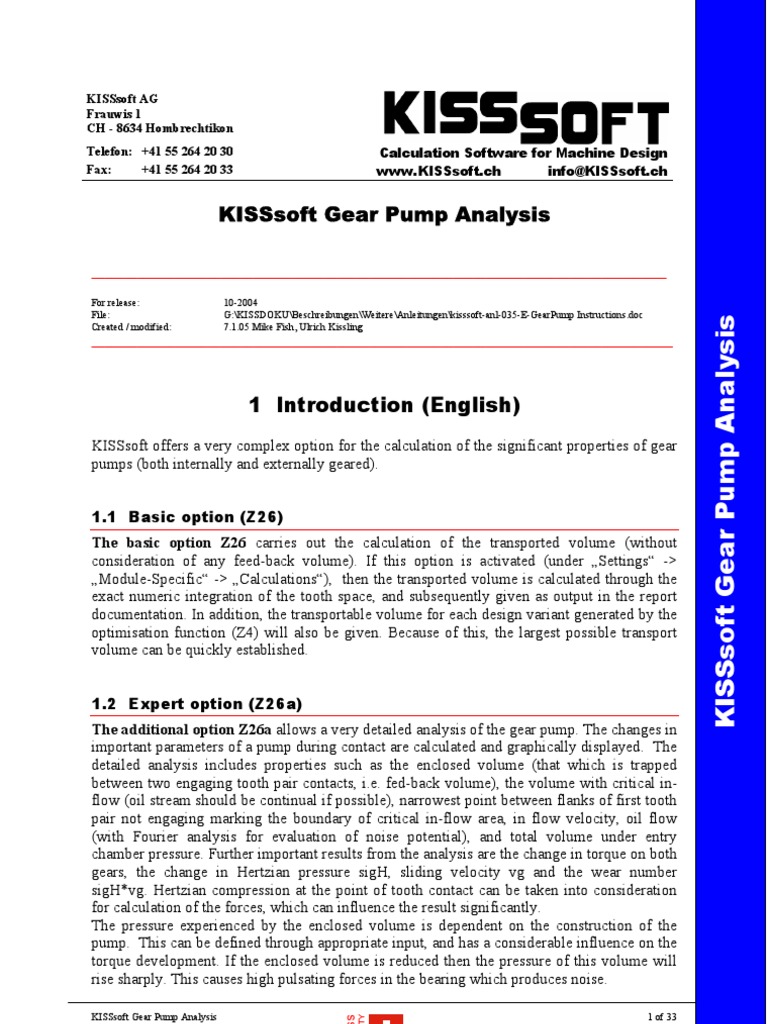 GearPump Instructions PDF Gear Pump