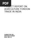 Download Project Report on Agriculture Foreign Trade in India by rriittuu SN16626090 doc pdf