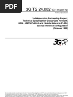 3rd Generation Partnership Project Technical Specification Group Core Network GSM - UMTS Public Land Mobile Natwork (PLMN) Access Reference Configuration (Release 1999)