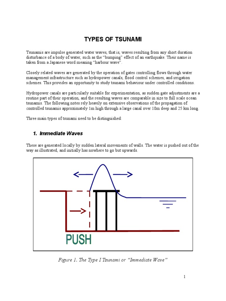 Types of Tsunami PDF Tsunami Sea