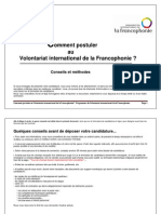Notice Comment Postuler Au Volontariat International de La Francophonie Conseils Et Methodes