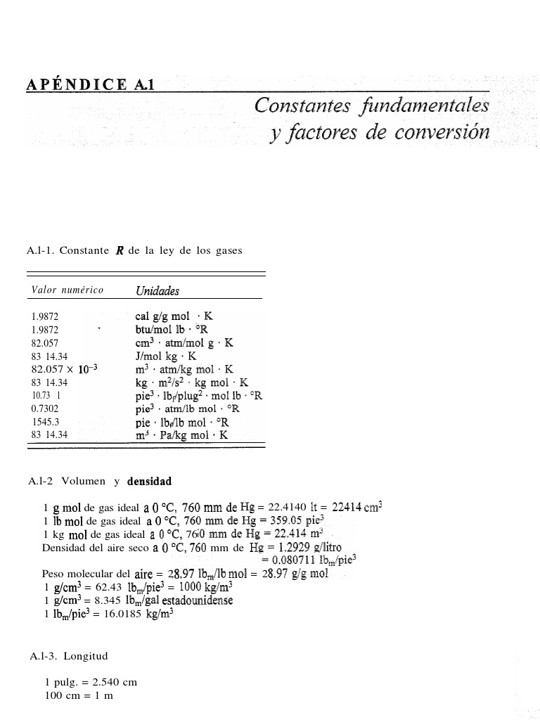 Constante R en Gases Ideales | PDF
