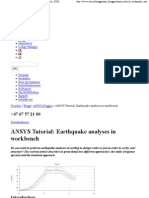 ANSYS Tutorial - Earthquake Analyses in Workbench - EDR