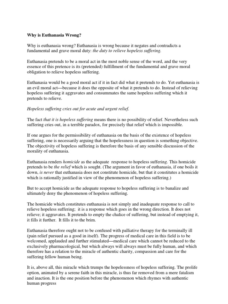 Arguments for euthanasia essay picture