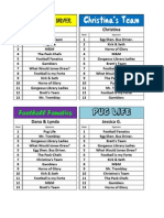 Team Schedules