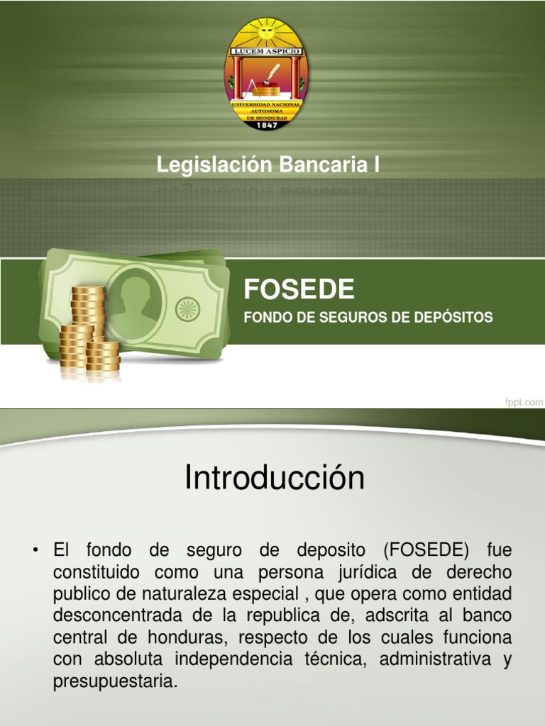 FOSEDE: Seguro de Depósitos en Honduras | PDF | Sistema financiero | Bancos