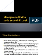 Manajemen PSI 07 Manajemen Waktu Proyek