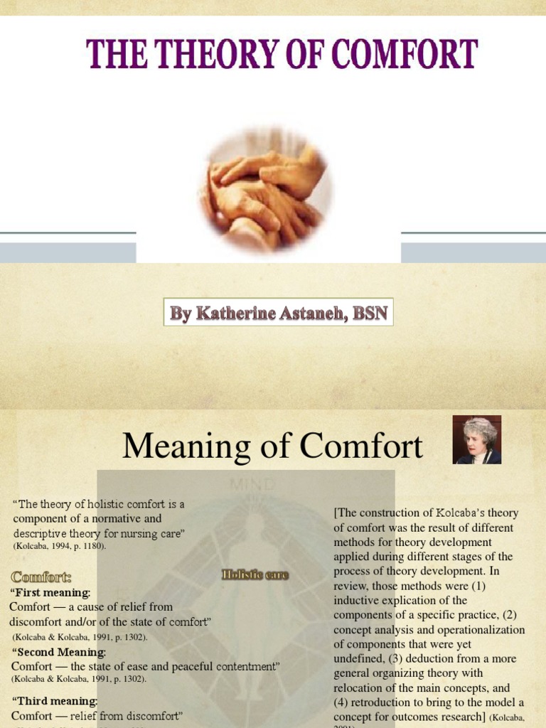 The Comfort Theory Palliative Care Validity Statistics