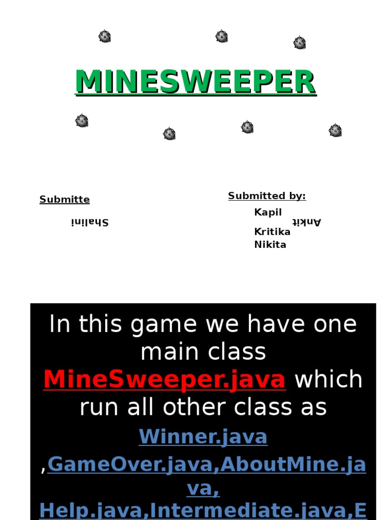 Minesweeper Presentation Graphical User Interfaces Human Computer Interaction