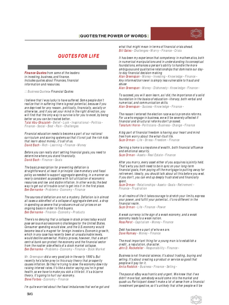 Quotes For Everyday Life | PDF | Business Ethics | Deflation, image size:768x1024