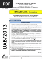 Prova - Letras Espanhol - Licenciatura