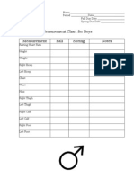 Measurement Sheets