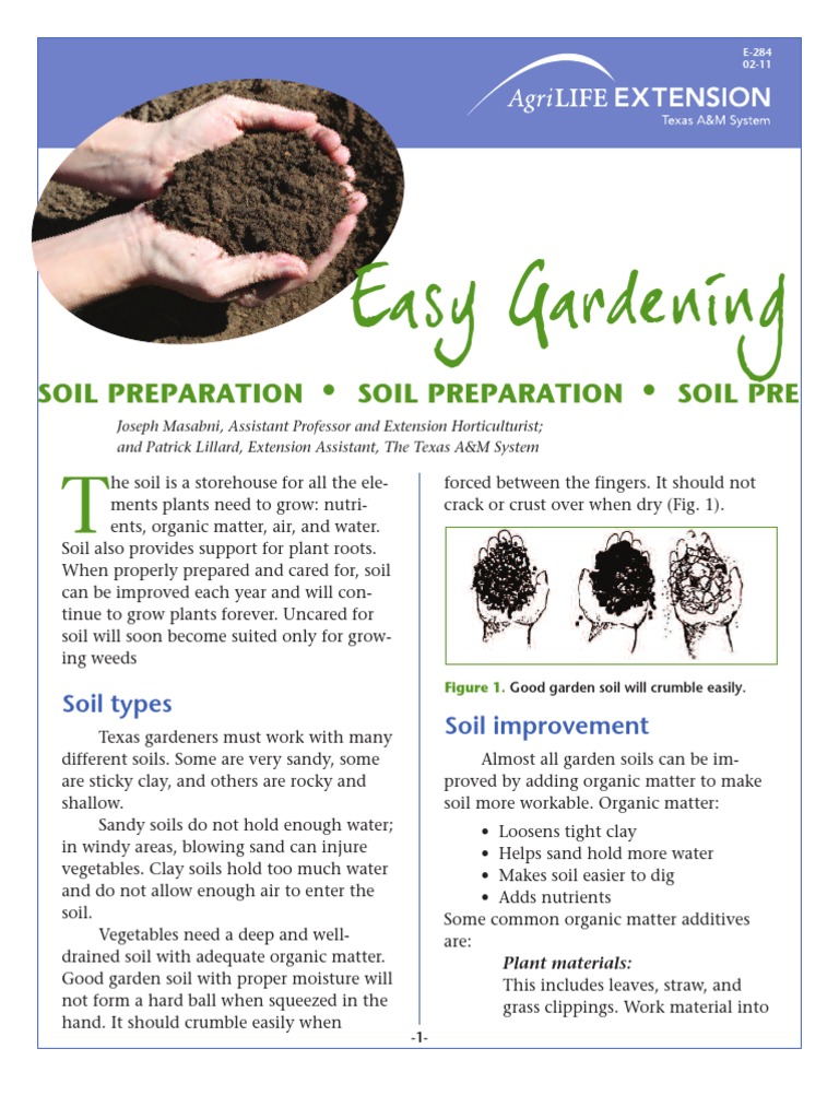 Soil Preparation for Vegetable Gardening | PDF | Compost | Manure
