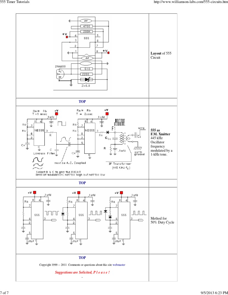 555 Timer Usage and Tutorials | PDF