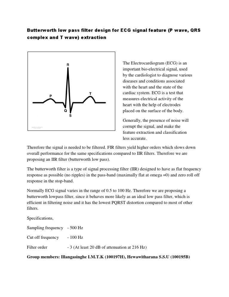 ECG Signal Filtering for Cardiologists | PDF | Science & Mathematics