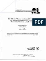 Effect of Thermo Mechanical Processing On Titanium Alloy