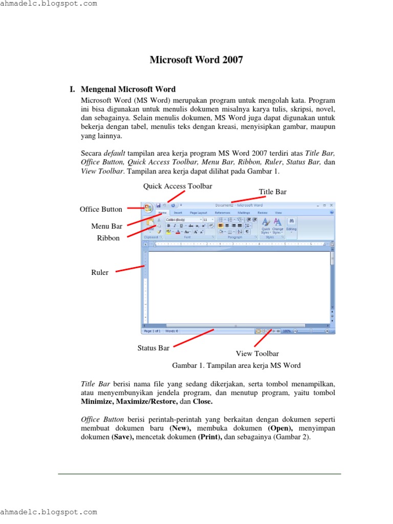 Materi ajar Microsoft Word 2007