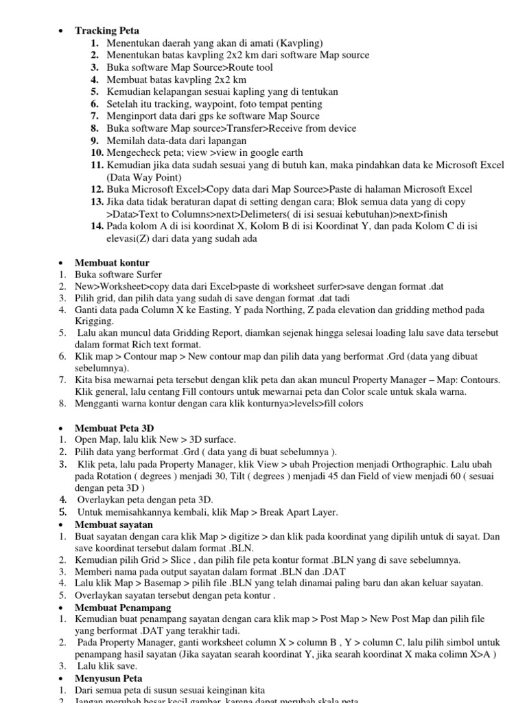 Tracking Peta | PDF | Metode & Bahan Ajar