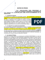 EPSEL Chiclayo, Perú Matriz de Opinion