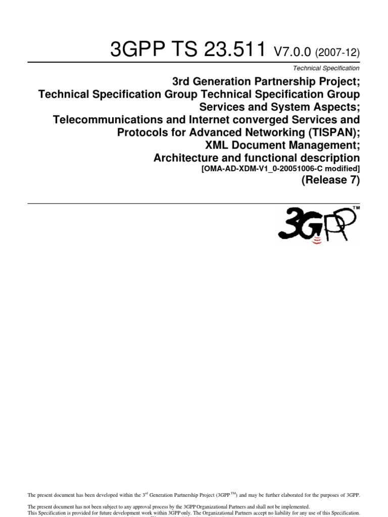 3gpp ts 23 511 oma ad xdm v1 0 20051006 c modified pdf 3 gpp