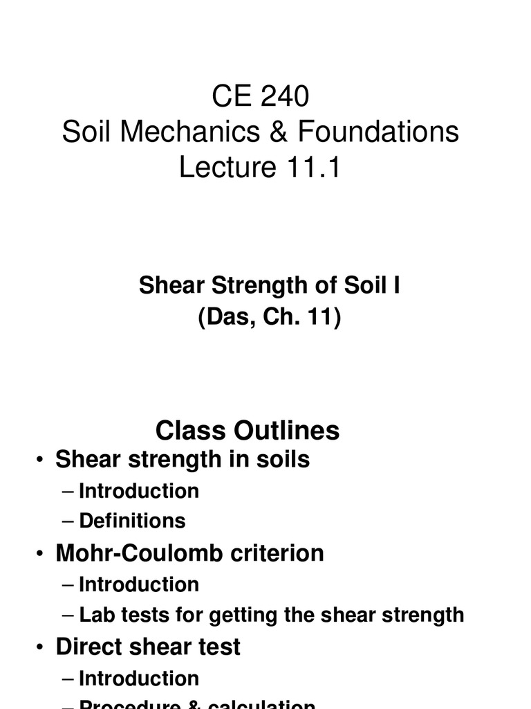 shear strength in soils Strength Of Materials Geotechnical