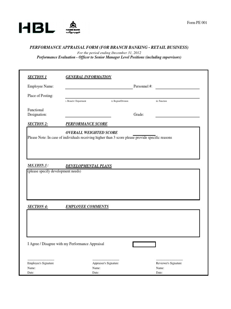 Revised Performance Appraisal Form 2017 | PDF | Performance Appraisal ...