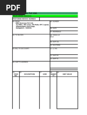 Proforma Invoice