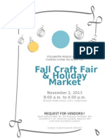 Fall Craft Fair & Holiday Market November 2013