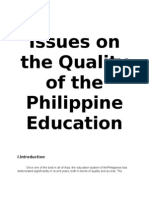 Status of The Quality of The Philippine Education