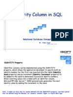 Identity Column in SQL: Relational Database Concepts