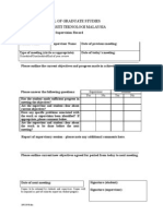 Supervisory Report Form