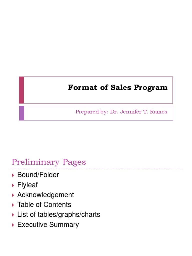 Sales Program Structure and Strategy Guide | PDF