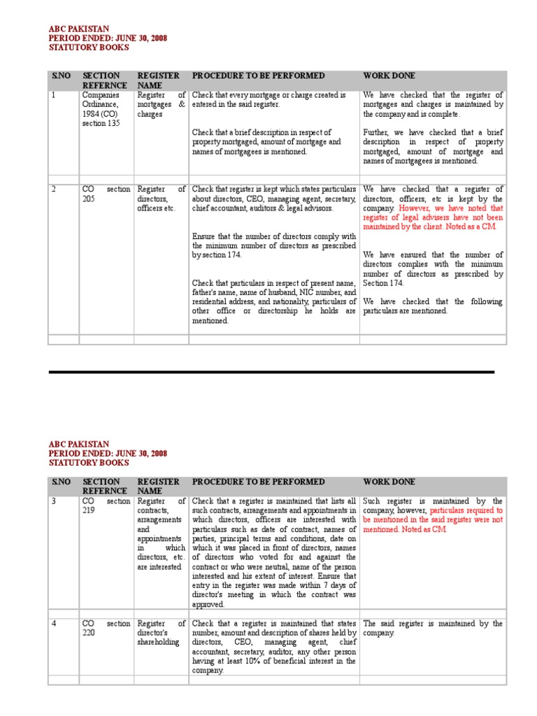 Statutory Books Mortgage Law Accountant Free 30day Trial Scribd