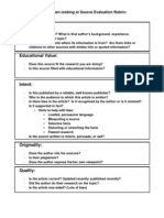 Source Rubric Questions