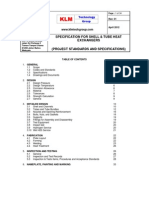 Project Standards and Specifications Shell and Tube Heat Exchangers Rev01