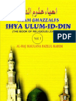 ImamGhazzalisIhyaUlum Id DintheBookOfReligiousLearnings Vol 1