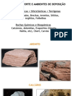 Rochas Detríticas Siliciclásticas Terrígenas: Tipo de Transporte E Ambientes de Deposição