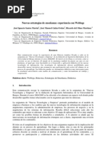OK NUEVAS ESTRATEGIAS ENSEÑANZA EXPERIENCIA WEBLOGS